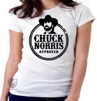 Baby look blusa Feminina chuck norris aproved texas ranger america - Foto 3