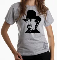 Baby look blusa Feminina chuck norris texas ranger ator cowboy - Foto 3