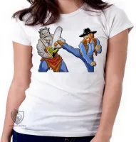 Baby look blusa Feminina chuck norris texas ranger massacre moto serra eletrica - Foto 2