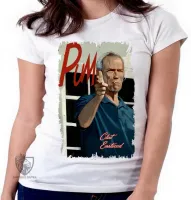 Baby look blusa Feminina Clint Eastwood faroeste ator - Foto 2