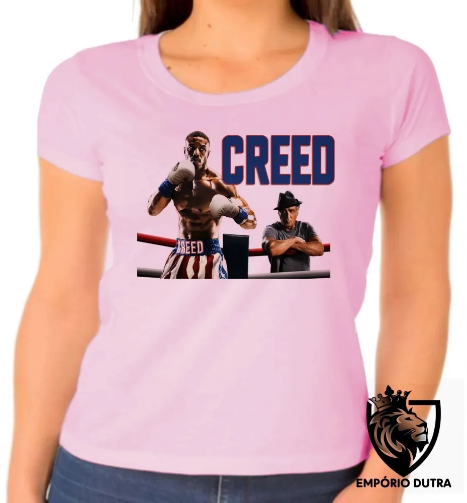 Baby look blusa Feminina Creed balboa boxe