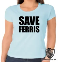 Baby look blusa Feminina curtindo a vida adoidado save ferris - Foto 2