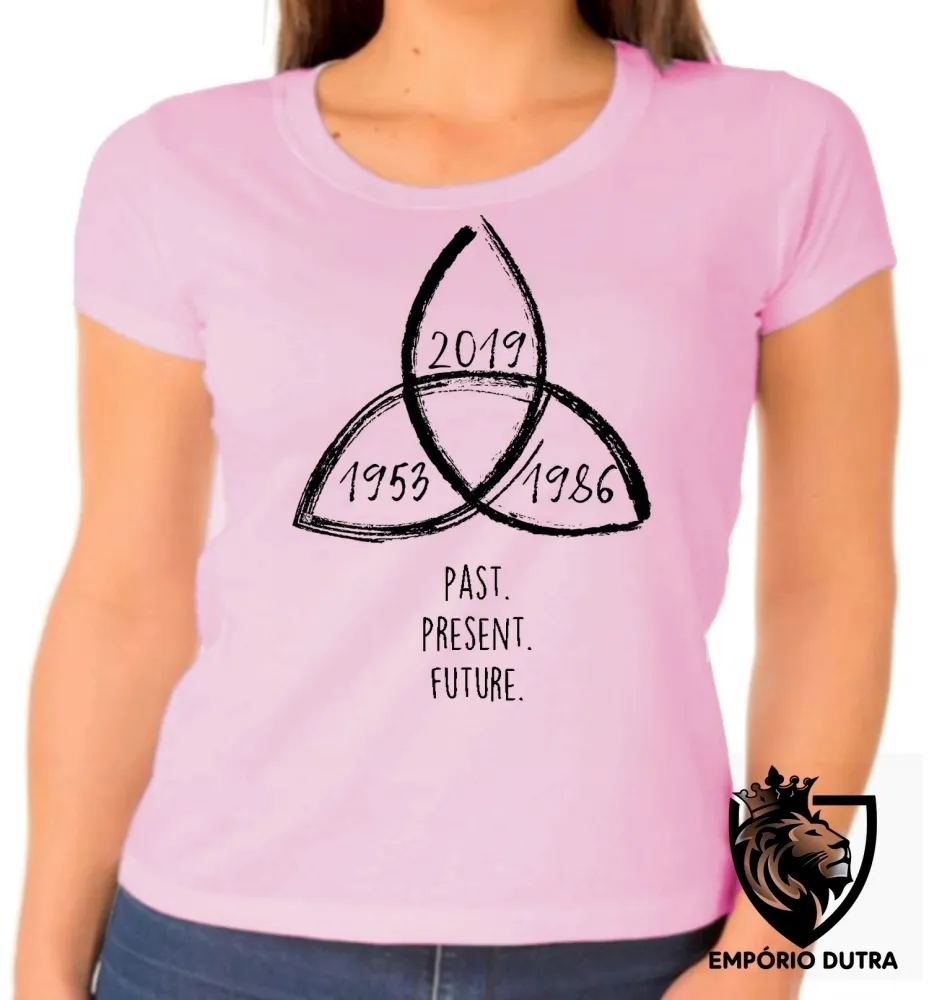 Baby look blusa Feminina Dark past present future