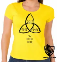 Baby look blusa Feminina Dark past present future - Foto 3