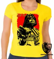 Baby look blusa Feminina Darth Vader fé - Foto 3
