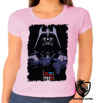 Baby look blusa Feminina Darth Vader preto