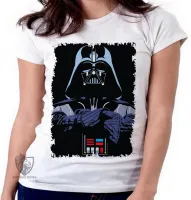 Baby look blusa Feminina Darth Vader preto - Foto 3