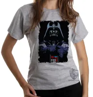 Baby look blusa Feminina Darth Vader preto - Foto 4