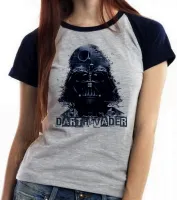 Baby look blusa Feminina Darth Vader star wars vilão - Foto 4