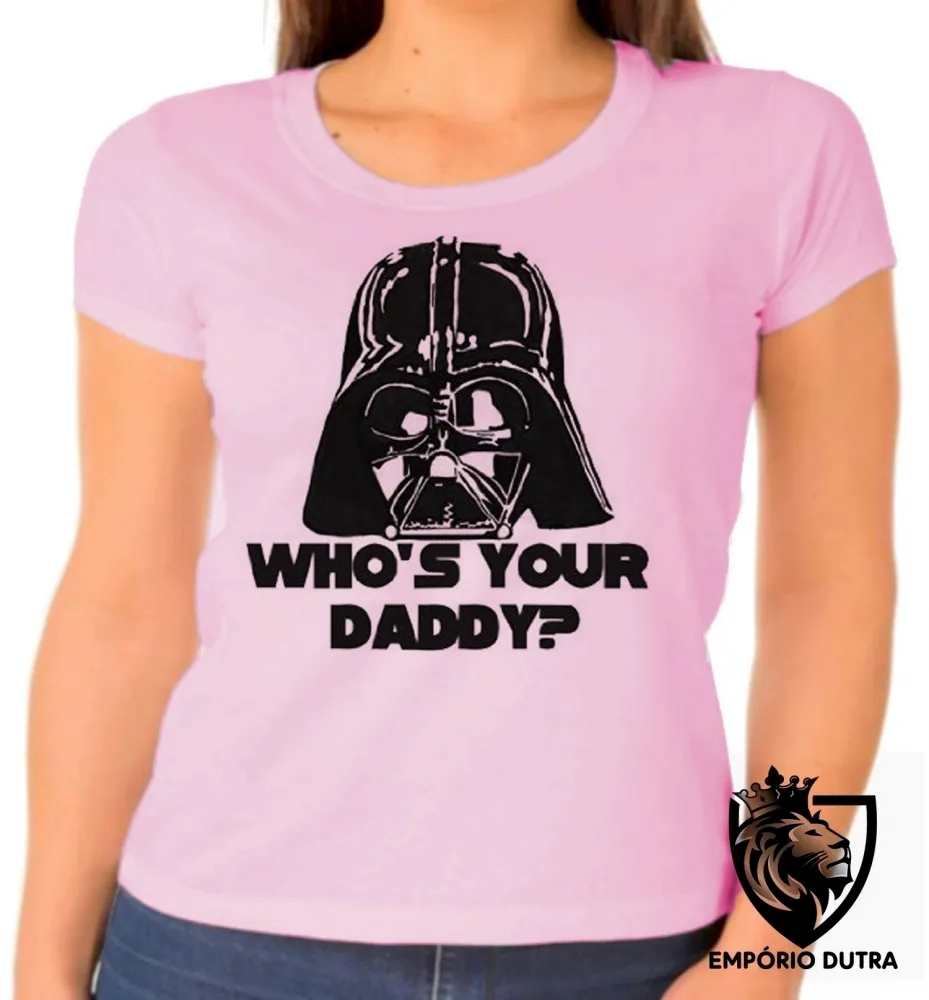 Baby look blusa Feminina Darth vader daddy star wars