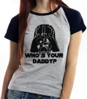 Baby look blusa Feminina Darth vader daddy star wars - Foto 6