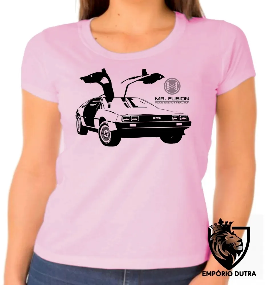 Baby look blusa Feminina De volta para o futuro  DeLorean