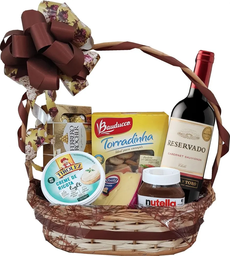 Cesta Mamãe Queijo e Vinho Imagem