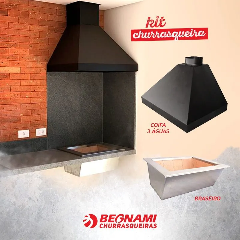 Braseiro Cooktop 0,65cm refratário com caixa dupla