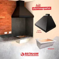 Braseiro Cooktop 0,65cm refratário com caixa dupla