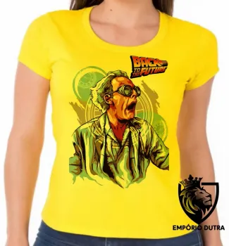 Baby look blusa Feminina De volta para o futuro Dr. Brown - Foto 2