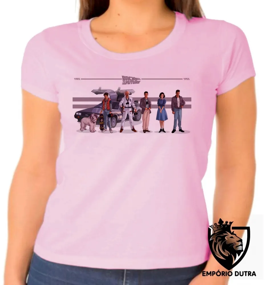 Baby look blusa Feminina De volta para o futuro filme