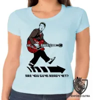 Baby look blusa Feminina De volta para o futuro Marty guitarra - Foto 2