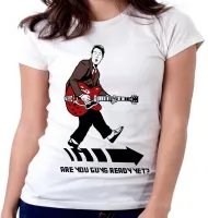 Baby look blusa Feminina De volta para o futuro Marty guitarra - Foto 5