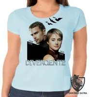Baby look blusa Feminina divergente insurgente convergente - Foto 2