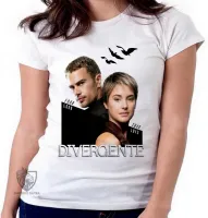 Baby look blusa Feminina divergente insurgente convergente - Foto 4