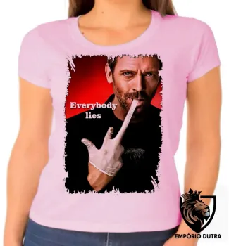 Baby look blusa Feminina Dr House Everybody lies