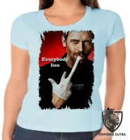 Baby look blusa Feminina Dr House Everybody lies - Foto 2