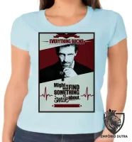 Baby look blusa Feminina Dr House Everything sucks - Foto 6