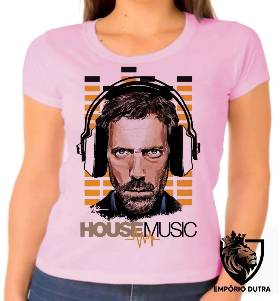 Baby look blusa Feminina Dr House music