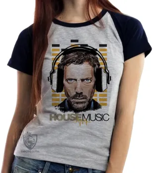 Baby look blusa Feminina Dr House music - Foto 2