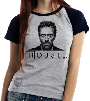 Baby look blusa Feminina Dr. House desenho - Foto 2
