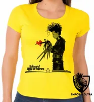 Baby look blusa Feminina Edward mãos de tesoura coração - Foto 2