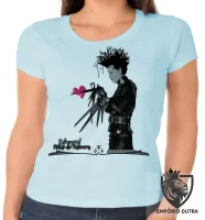 Baby look blusa Feminina Edward mãos de tesoura coração - Foto 3