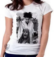 Baby look blusa Feminina Edward mãos de tesoura jack sparrow - Foto 3