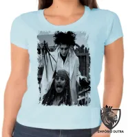 Baby look blusa Feminina Edward mãos de tesoura jack sparrow - Foto 6