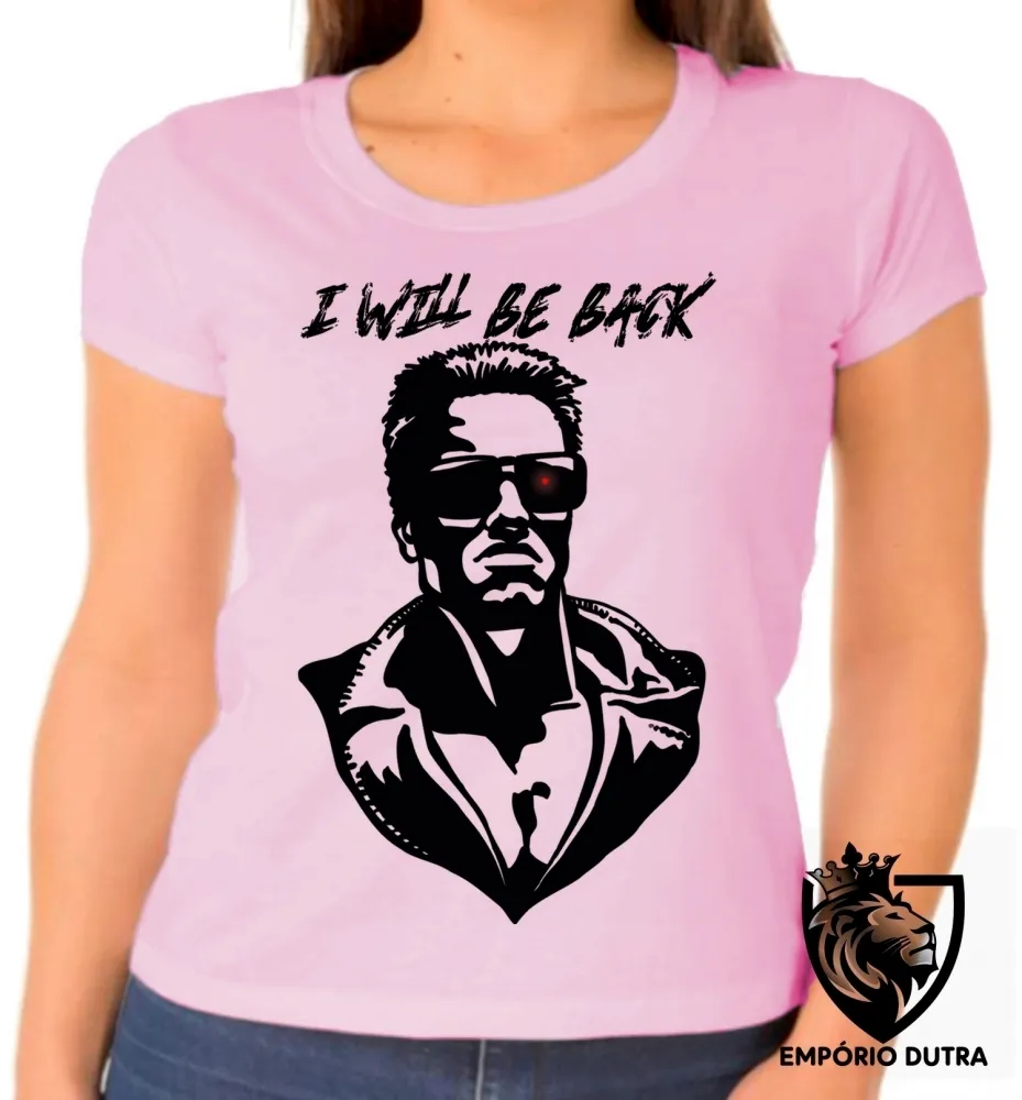 Baby look blusa Feminina Exterminador do Futuro I will be back Imagem