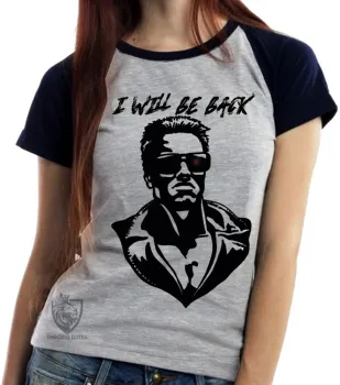 Baby look blusa Feminina Exterminador do Futuro I will be back - Foto 2