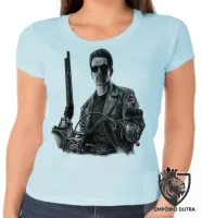 Baby look blusa Feminina exterminador do futuro moto terminator 2 harley - Foto 2