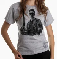 Baby look blusa Feminina exterminador do futuro moto terminator 2 harley - Foto 5