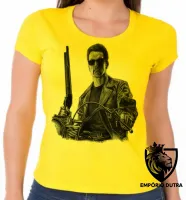Baby look blusa Feminina exterminador do futuro moto terminator 2 harley - Foto 6