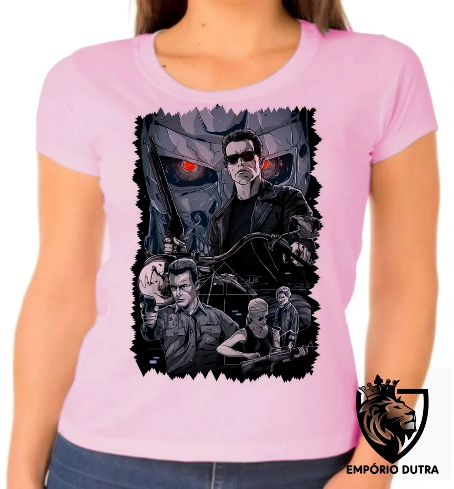 Baby look blusa Feminina exterminador do futuro terminator 2 julgamento final
