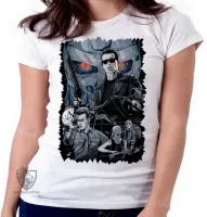 Baby look blusa Feminina exterminador do futuro terminator 2 julgamento final - Foto 6