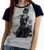 Baby look blusa Feminina exterminador do futuro terminator Sarah Connor - Foto 2