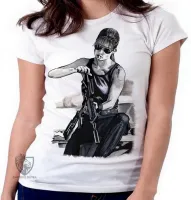 Baby look blusa Feminina exterminador do futuro terminator Sarah Connor - Foto 3