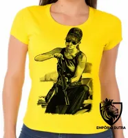Baby look blusa Feminina exterminador do futuro terminator Sarah Connor - Foto 5
