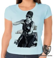 Baby look blusa Feminina exterminador do futuro terminator Sarah Connor - Foto 6
