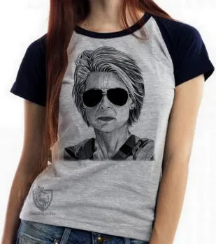 Baby look blusa Feminina exterminador do futuro terminator Sarah Connor - Foto 2