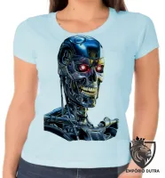 Baby look blusa Feminina exterminador do futuro terminator robo t 800 - Foto 2
