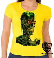 Baby look blusa Feminina exterminador do futuro terminator robo t 800 - Foto 3