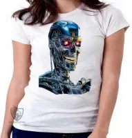 Baby look blusa Feminina exterminador do futuro terminator robo t 800 - Foto 5